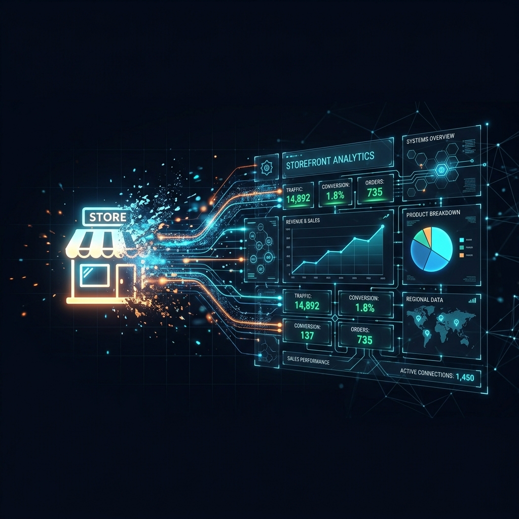 Small business automation workflow showing invoice processing, email automation, CRM sync, and reporting