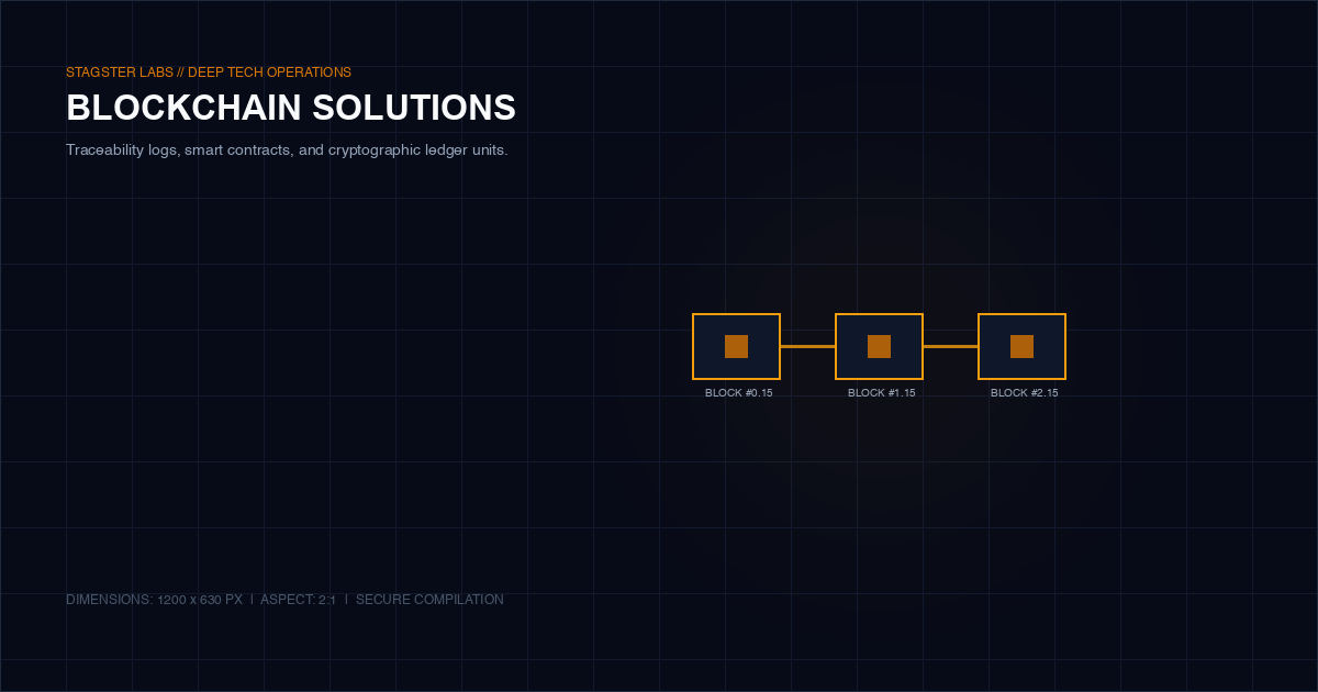Blockchain network diagram showing distributed ledger, consensus mechanism, and smart contract execution