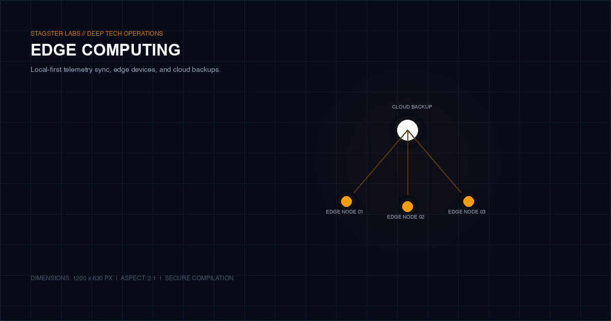 Edge computing architecture showing devices at the edge, local processing, and cloud connectivity